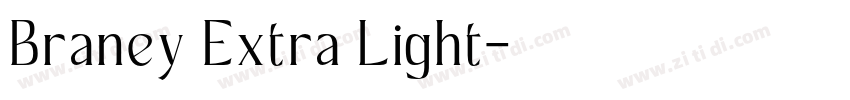 Braney Extra Light字体转换